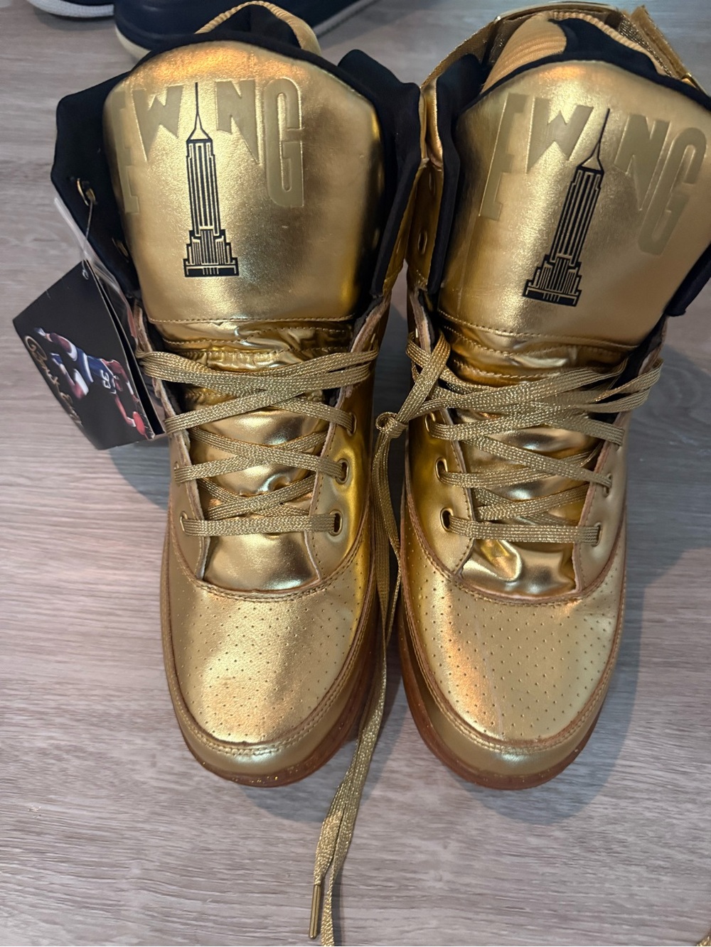 Ewing Athletics 33 Hi "Gold Empire State / NYC" size 13